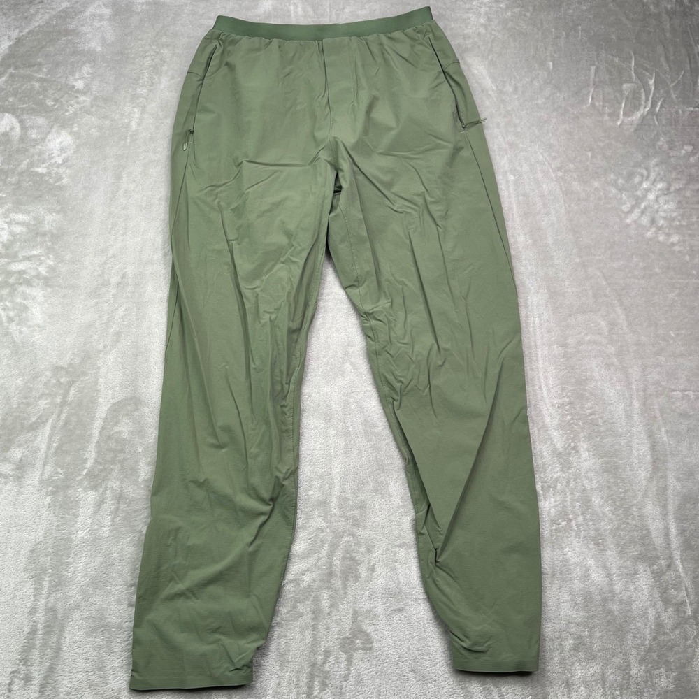 Lululemon Surge Hybrid Pant Men Medium Green Solid Zippered Ankle Running Jogger